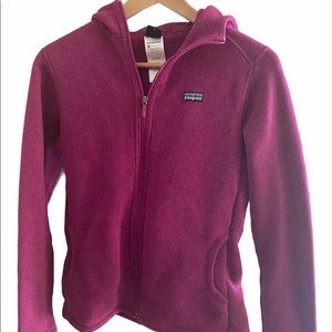 Patagonia Youth XL Fuchia zip up hoodie